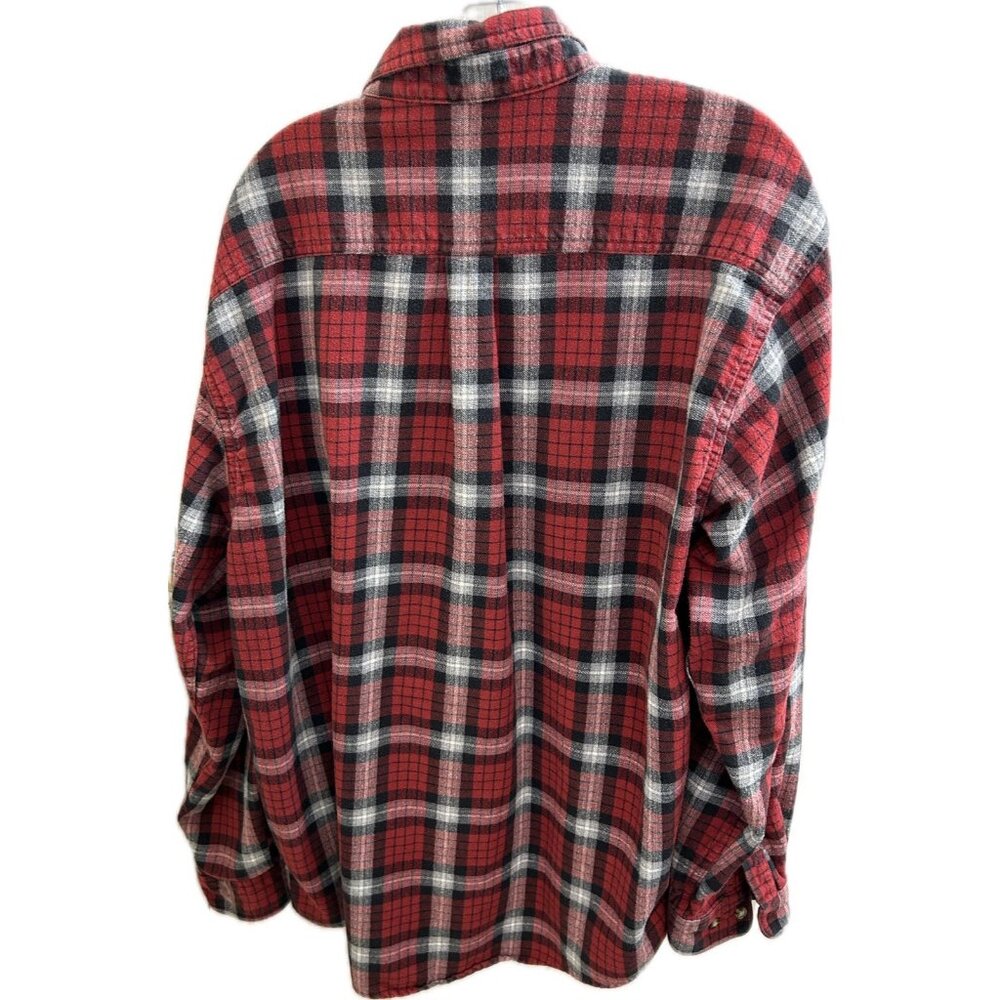 Vintage LL Bean Button Down Pocket Flannel Shirt Mens XL Plaid Purple OMT30 - Picture 3 of 9